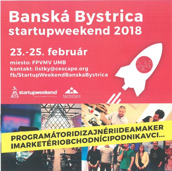 Pozvánka na startup víkend v Banskej Bystrici Pozvánka na startup víkend v Banskej Bystrici