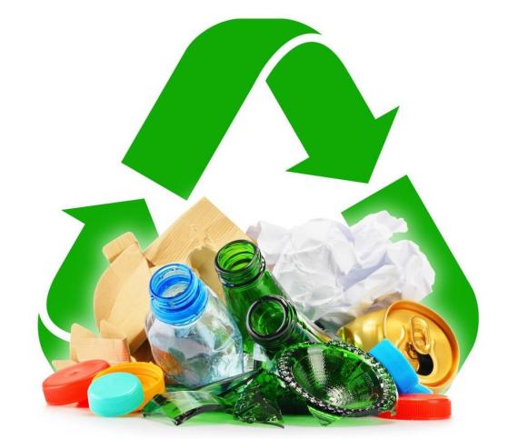 Obrázok recyklovateľného skla, plechov, papiera, plastov Obrázok recyklovateľného skla, plechov, papiera, plastov